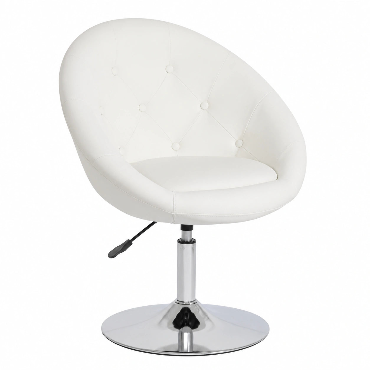 Coiffeuse, en similicuir, pivotant, réglable, coloris blanc, pour la chambre