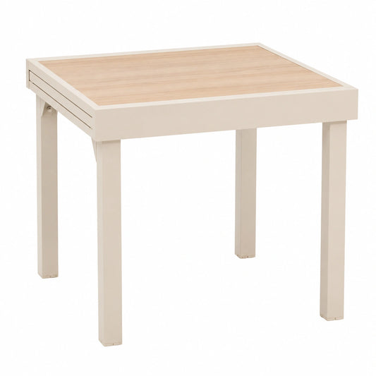 Table, 8 places, extensible, en aluminium et verre trempé, pour les espaces de vie