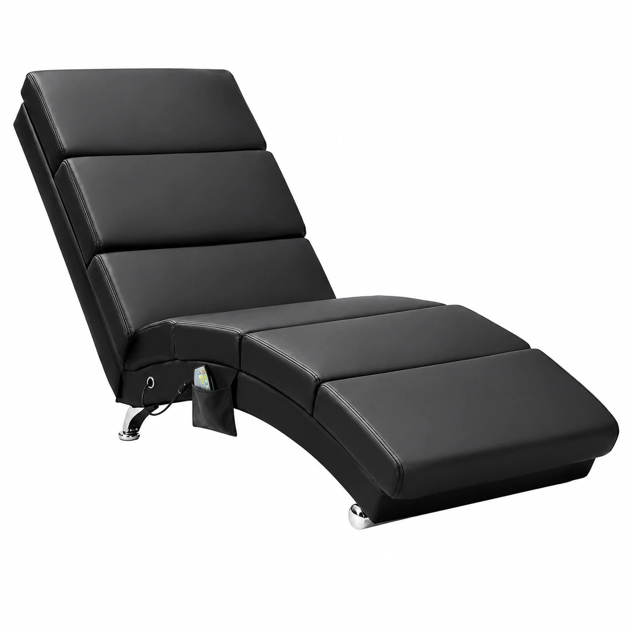 Chaise longue, coloris noir, pour la terrasse ou le jardin