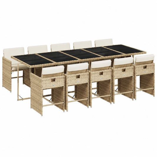 Salon de jardin, en résine tressée, 5 pièces, coloris beige, pour la terrasse ou le jardin