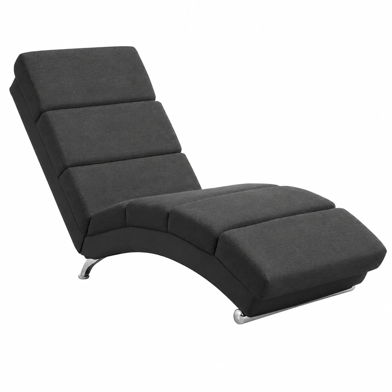 Chaise longue, coloris anthracite, pour la terrasse ou le jardin