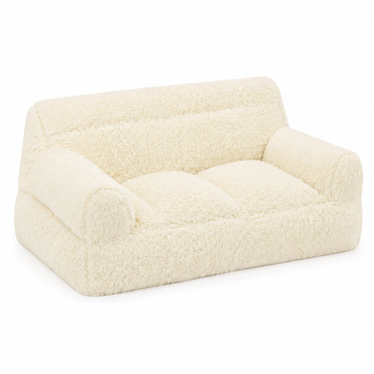 Fauteuil, coloris beige, 2 places, pour le salon ou la chambre